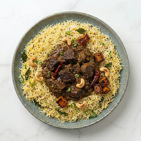 Sri Lankan Spiced Beef Curry With Basmati Rice